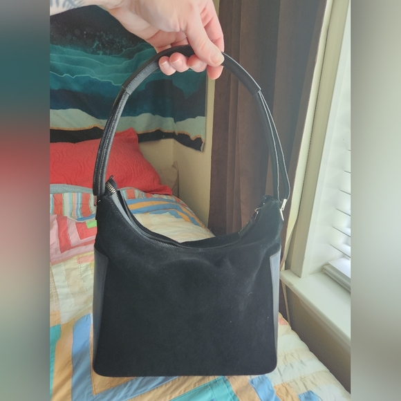 Gucci Black Suede, Leather Shoulder Bag - Picture 2 of 16